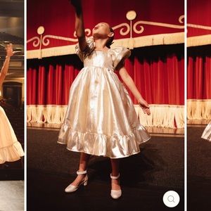 Ivy City Co Girls Gold Dress